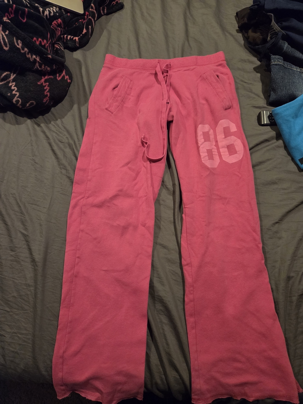 Victoria's Secret Pink Sweatpants with '86' Graphic